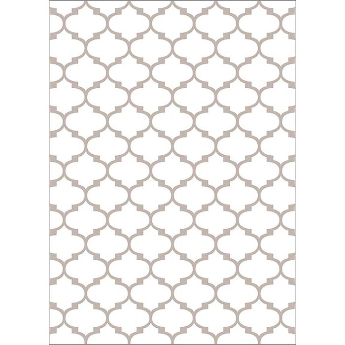 Conceptum Wookece304 Alfombra de Poliéster Blanco y Beige 80 x 150 cm